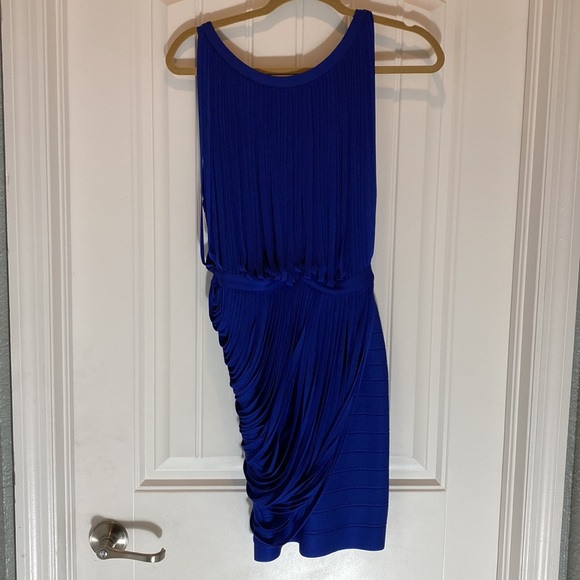 Herve Leger Blue Leilei Fringe Dress - Picture 4 of 16